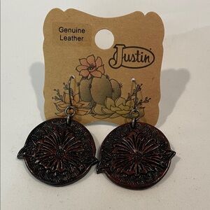Justin Boots Genuine Leather Earrings